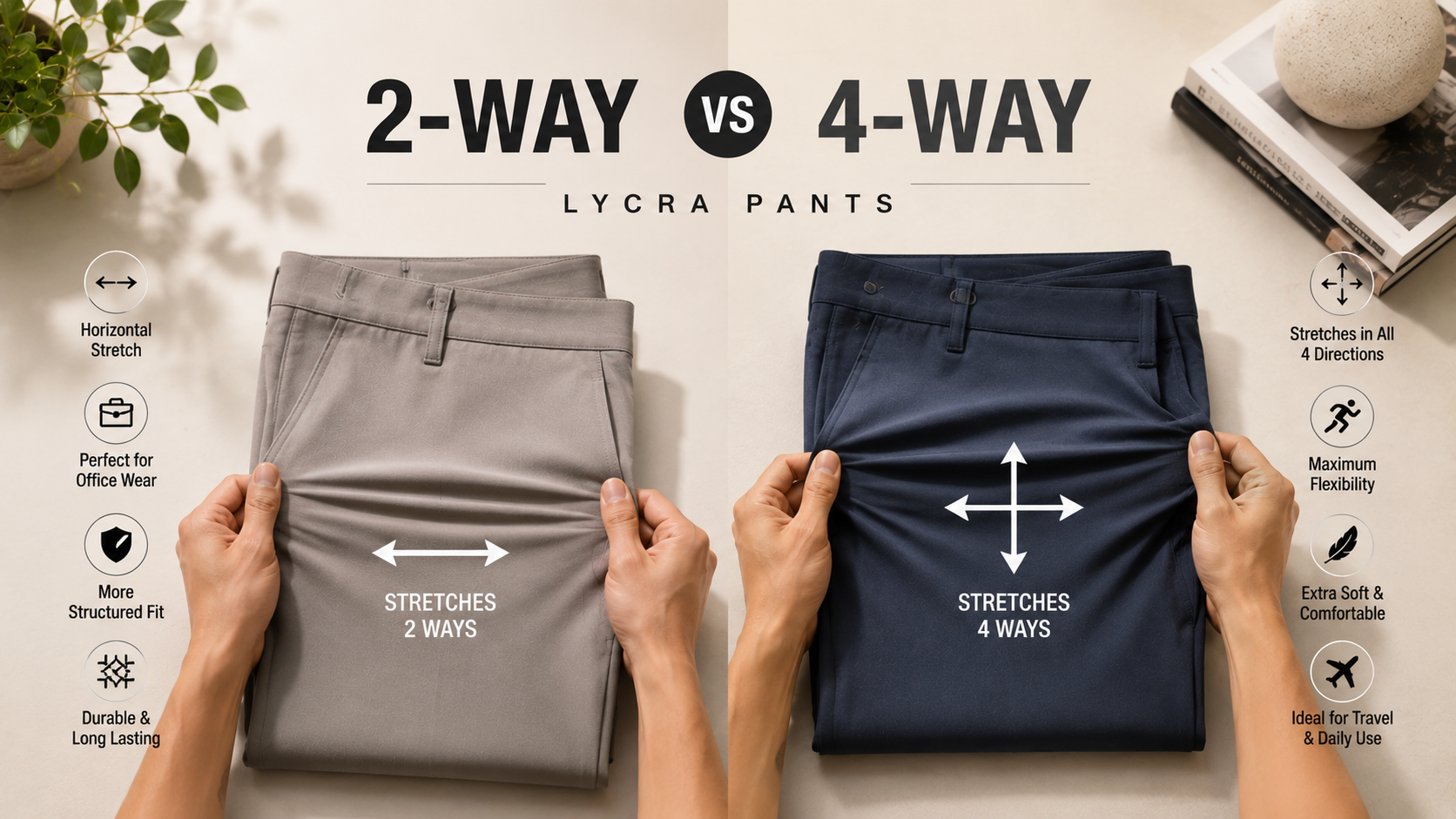 2-Way vs 4-Way Lycra Pants: Which Is Better for Men?