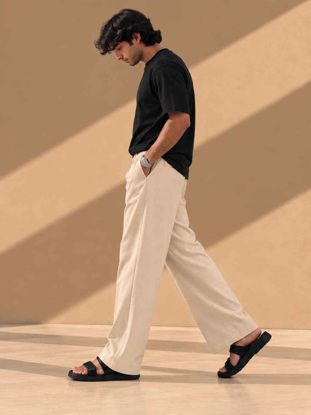 Korean Pant - Champagne Sand